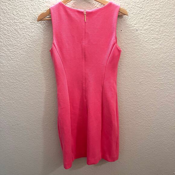 NWOT Lilly Pulitzer Janice Pink Gold Embroidered Shift Dress S Spring Garden - Picture 4 of 11